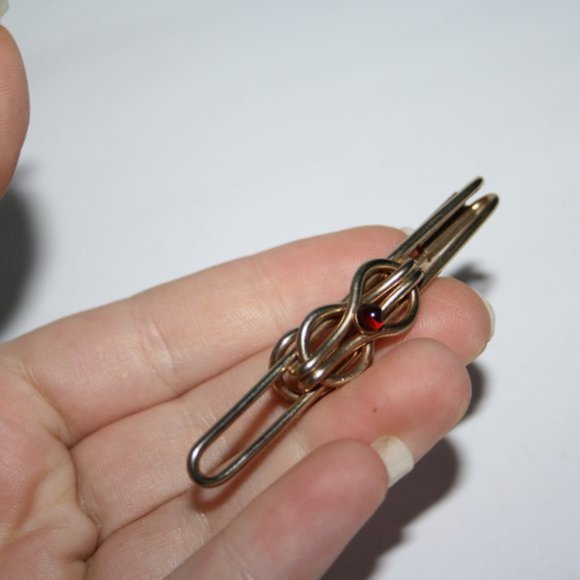 Vintage Accessories Vintage Mens Gold And Ruby Tie Bar Poshmark